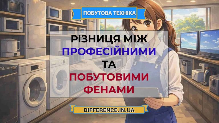 Різниця між професійними та побутовими фенами