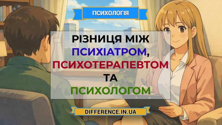 Різниця між психіатром, психотерапевтом та психологом
