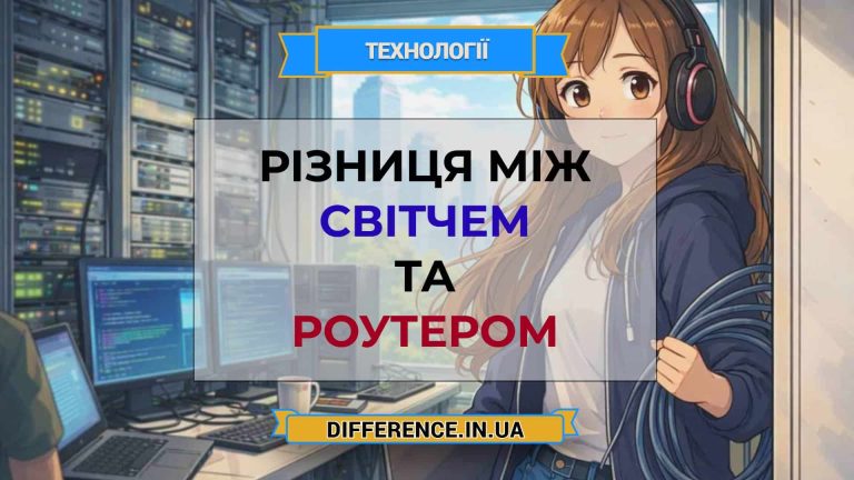 Різниця між світчем та роутером
