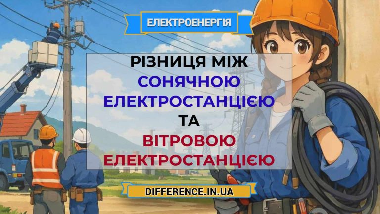 Різниця між сонячною електростанцією та вітровою електростанцією