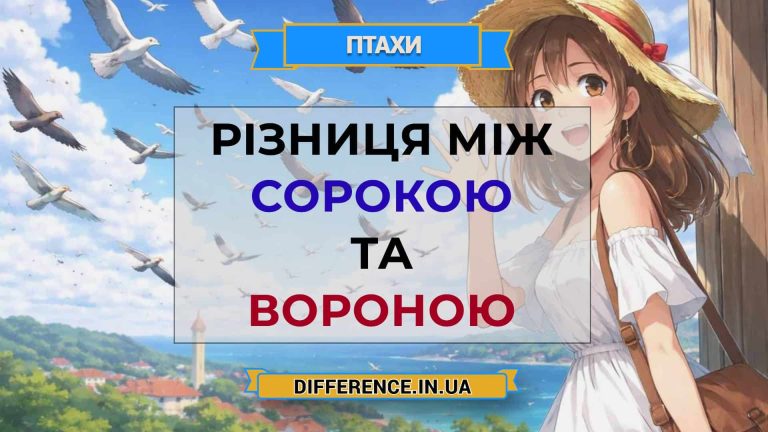 Різниця між сорокою та вороною