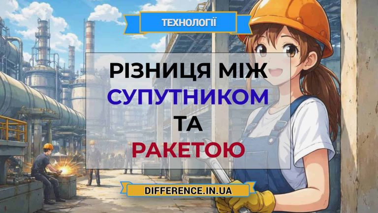 Різниця між супутником та ракетою