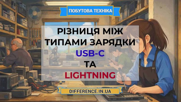 Різниця між типами зарядки USB-C та Lightning