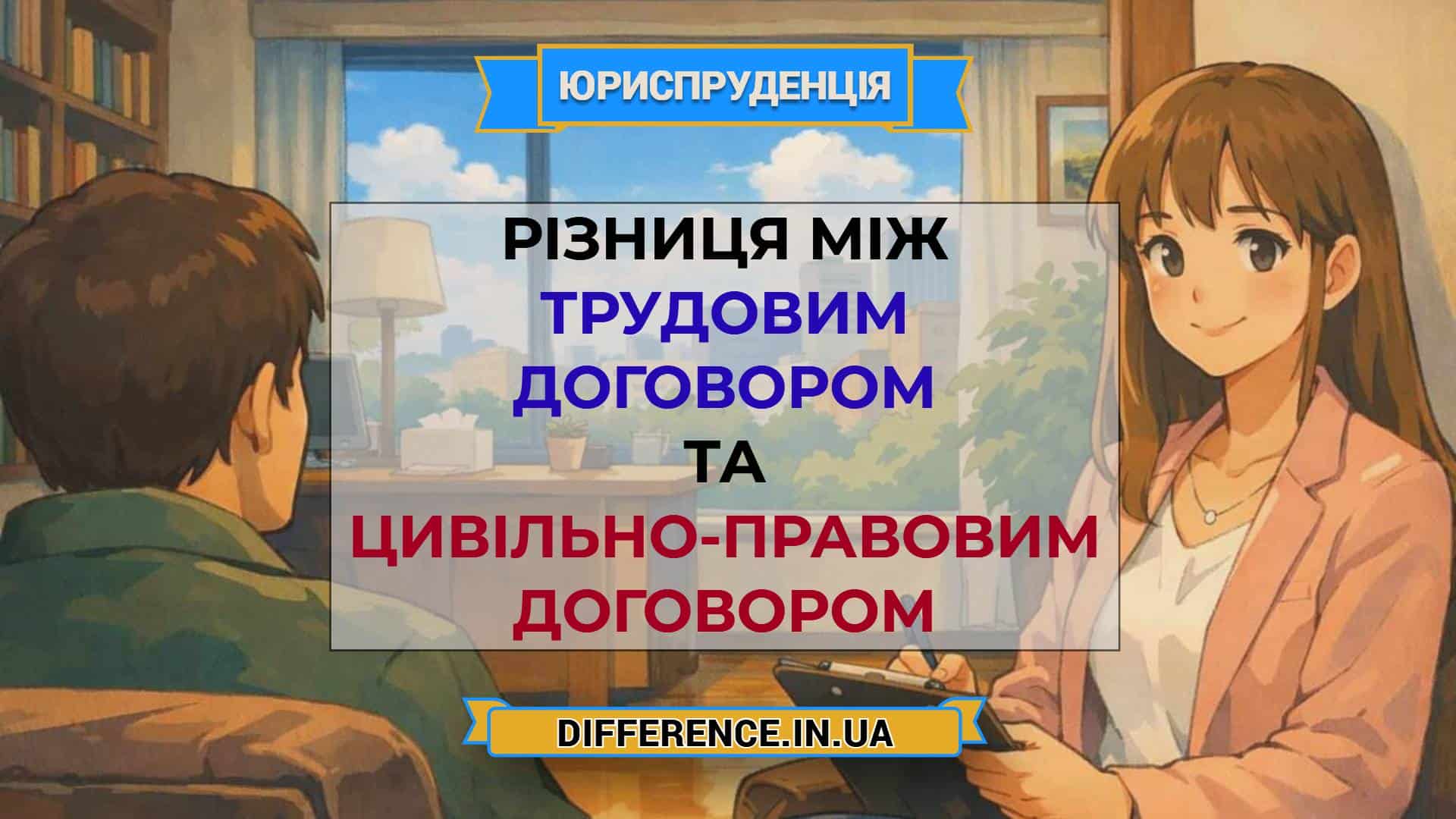 Різниця між трудовим договором та цивільно-правовим договором