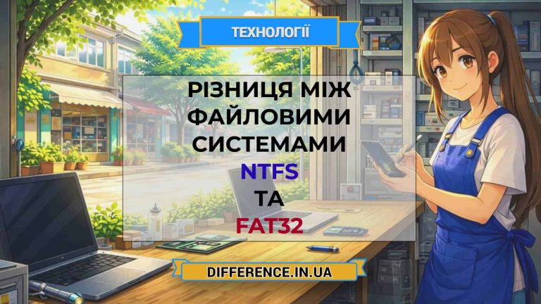 Різниця між файловими системами NTFS та FAT32
