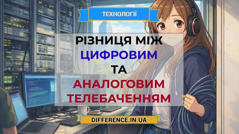 Різниця між цифровим та аналоговим телебаченням