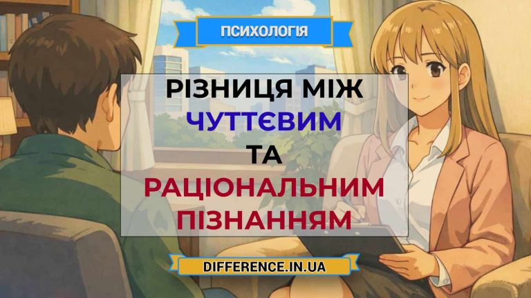 Різниця між чуттєвим та раціональним пізнанням