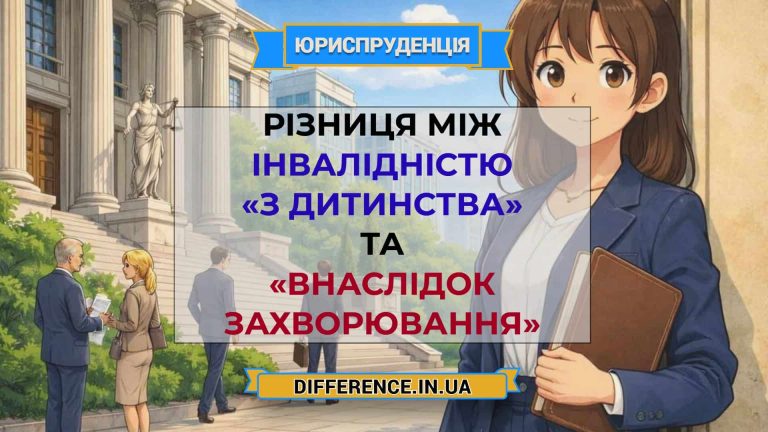 Різниця між інвалідністю «з дитинства» та «внаслідок захворювання»
