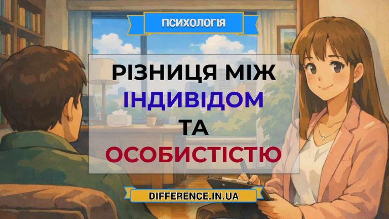 Різниця між індивідом та особистістю