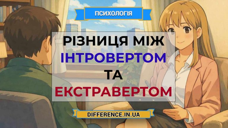Різниця між інтровертом та екстравертом