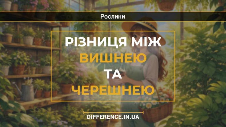 Різниця між вишнею та черешнею