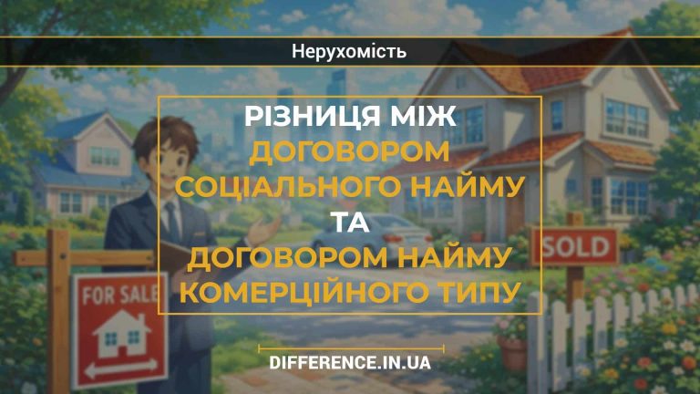 Різниця між договором соціального найму та договором найму комерційного типу