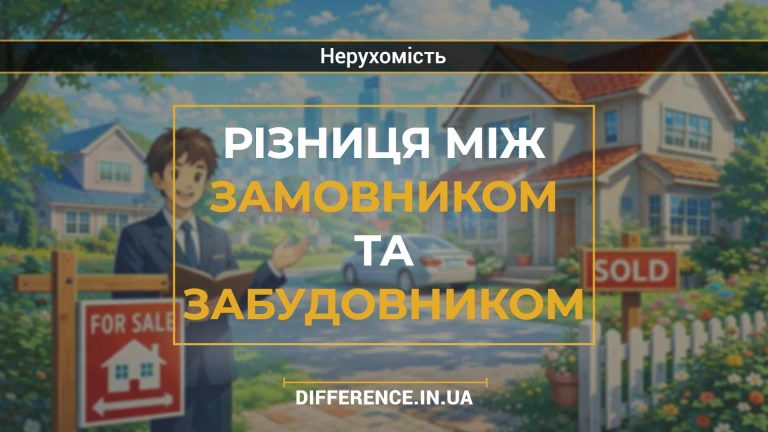 Різниця між замовником та забудовником