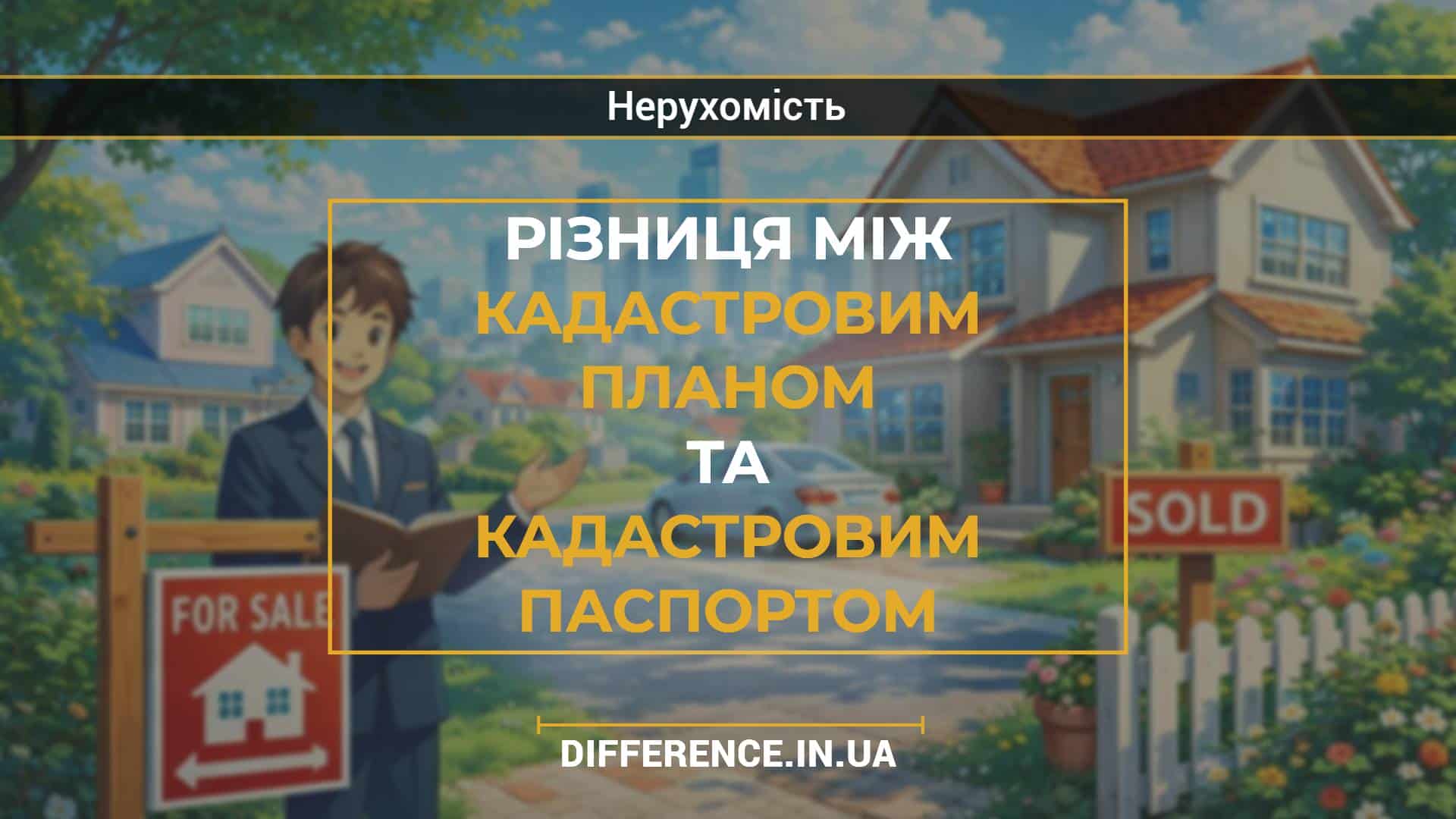 Різниця між кадастровим планом та кадастровим паспортом