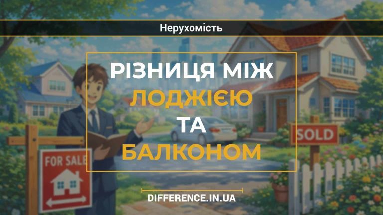 Різниця між лоджією та балконом