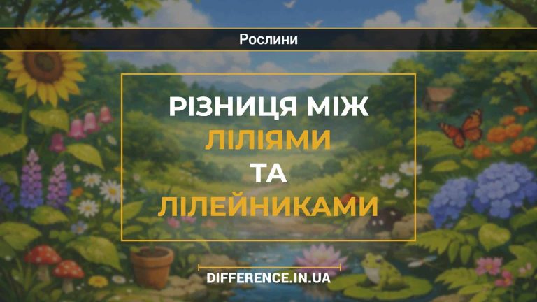Різниця між ліліями та лілейниками