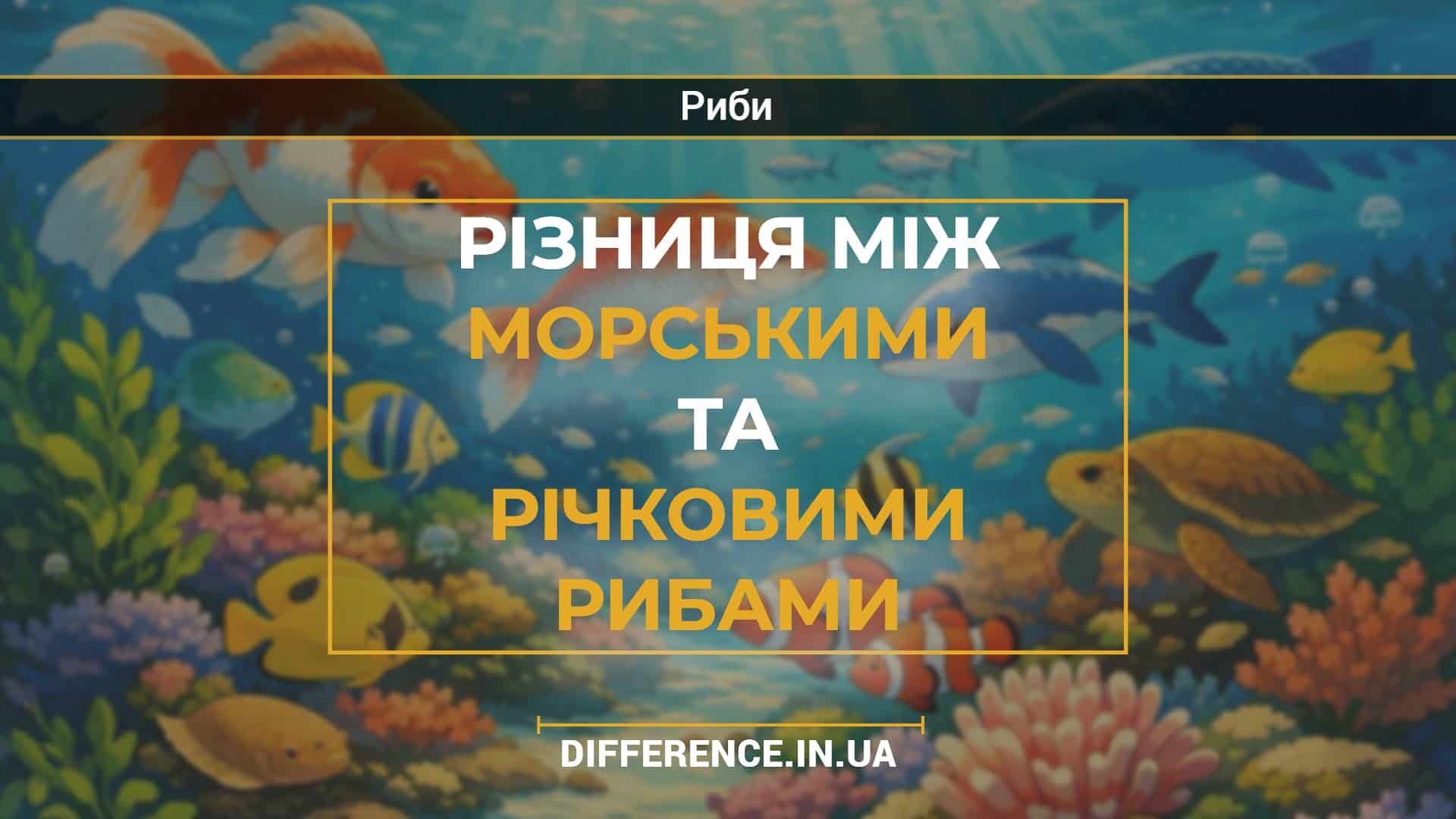 Різниця між морськими та річковими рибами