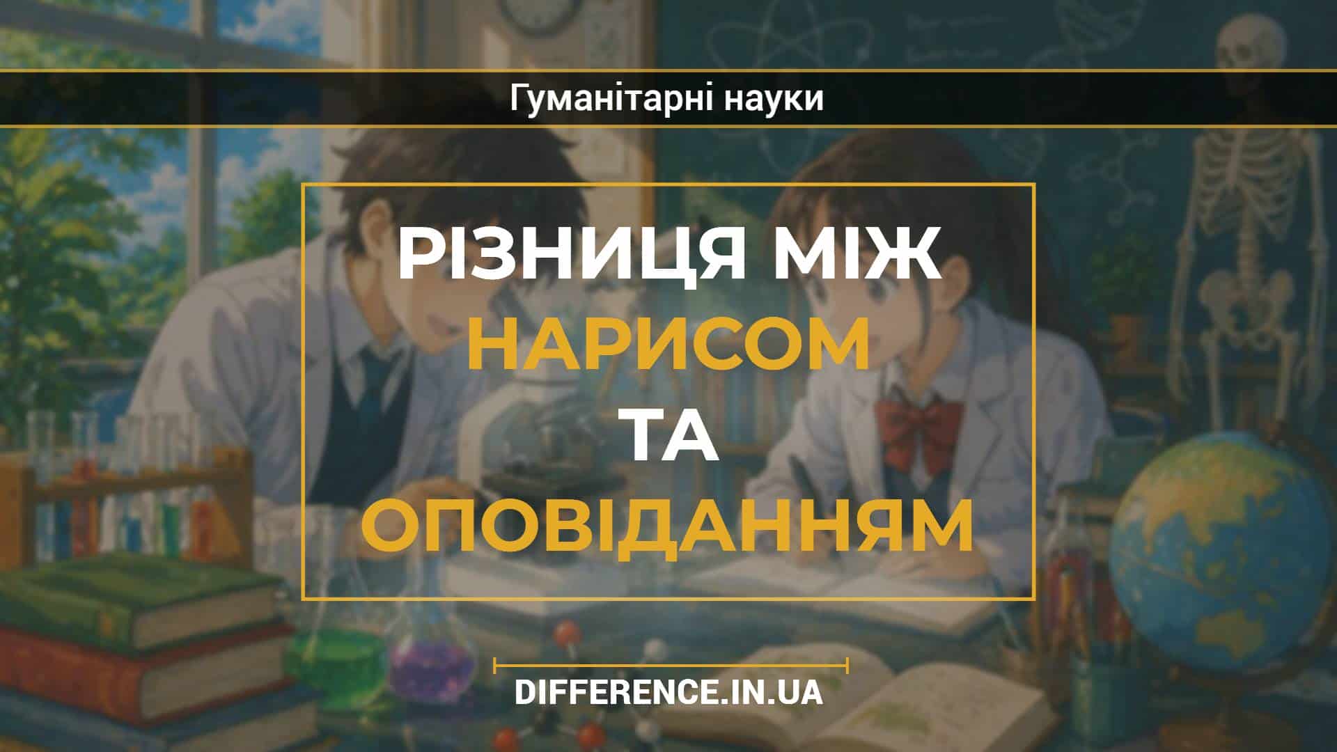 Різниця між нарисом та оповіданням
