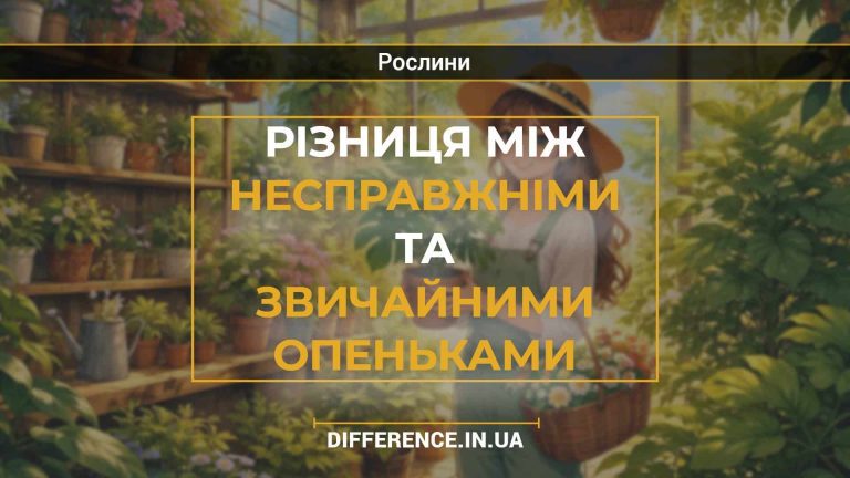 Різниця між несправжніми та звичайними опеньками