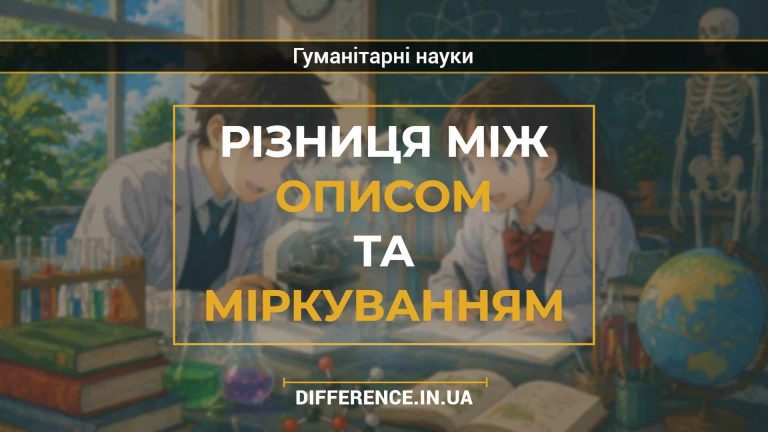 Різниця між описом та міркуванням