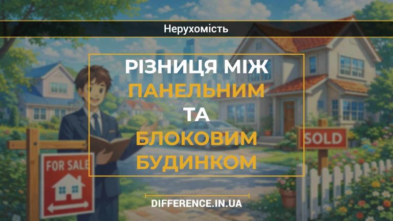 Різниця між панельним та блоковим будинком