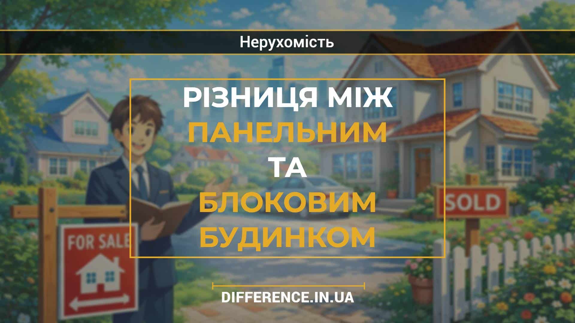 Різниця між панельним та блоковим будинком