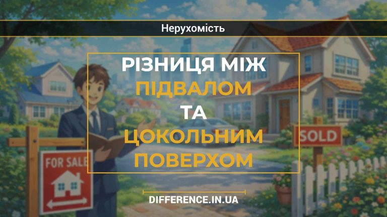 Різниця між підвалом та цокольним поверхом