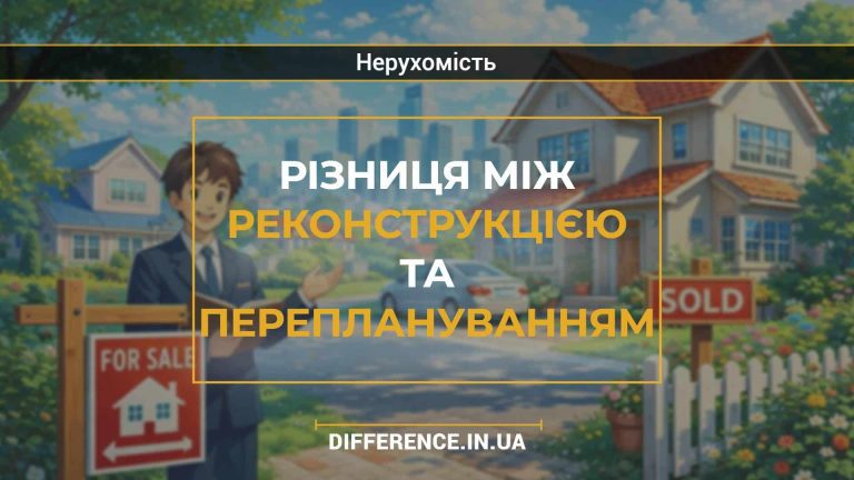 Різниця між реконструкцією та переплануванням