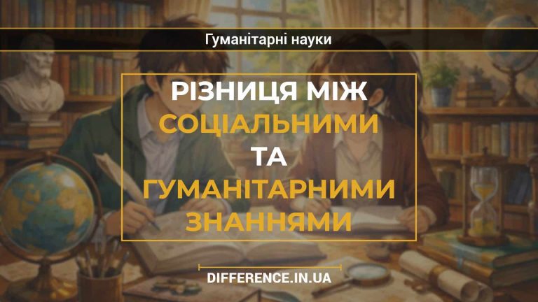 Різниця між соціальними та гуманітарними знаннями