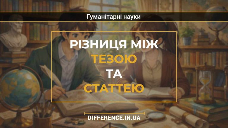 Різниця між тезою та статтею