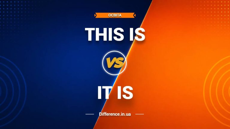 Різниця між This is та It is