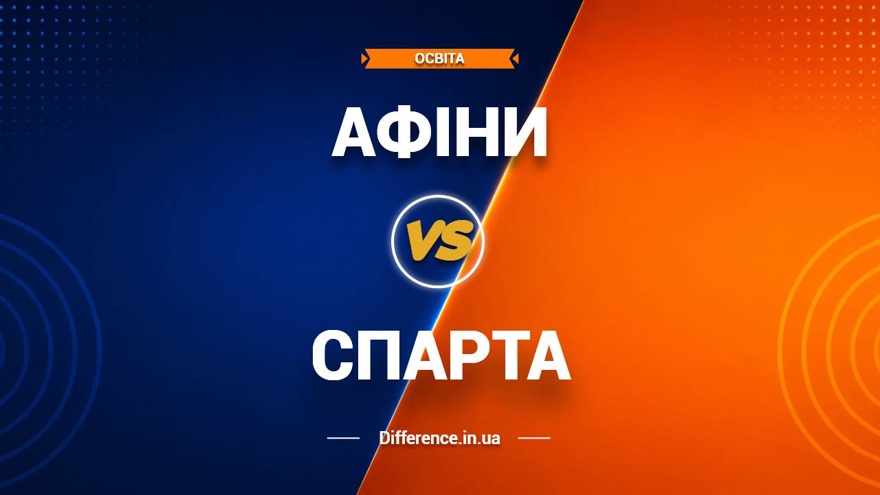 Різниця між Афінами та Спартою