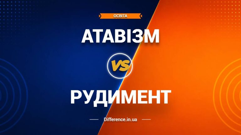Різниця між атавізмом і рудиментом