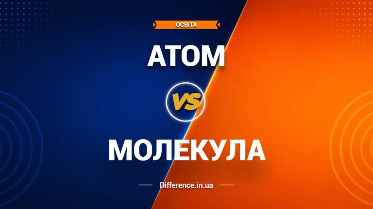 Різниця між атомом і молекулою