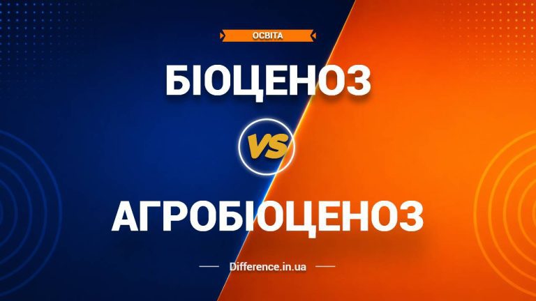 Різниця між біоценозом та агробіоценозом