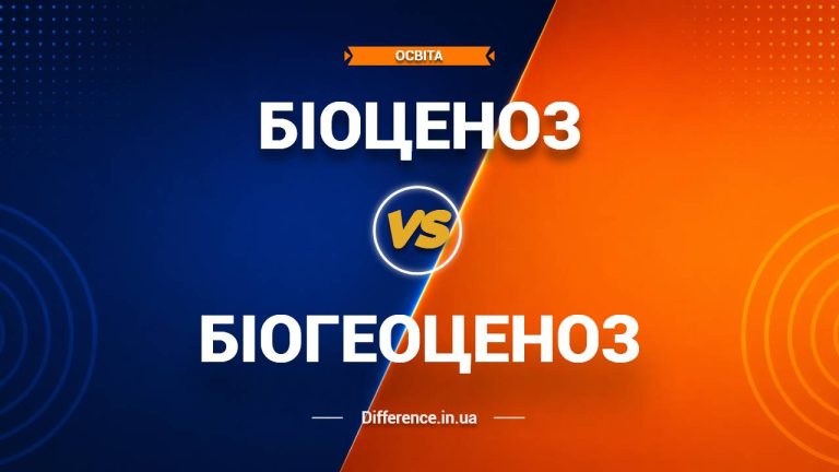 Різниця між біоценозом і біогеоценозом