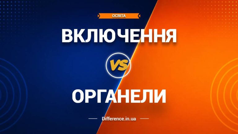 Різниця між включеннями та органелами