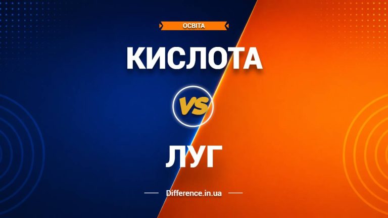 Різниця між кислотою та лугом
