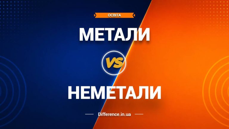 Різниця між металами та неметалами