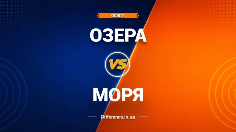 Різниця між озерами та морями