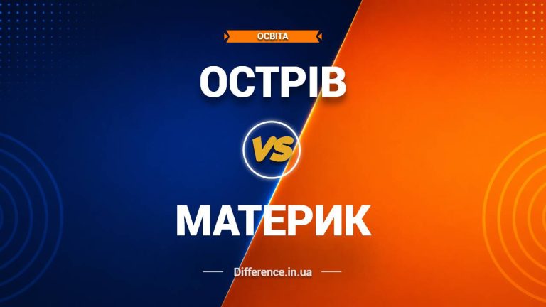 Різниця між островом і материком