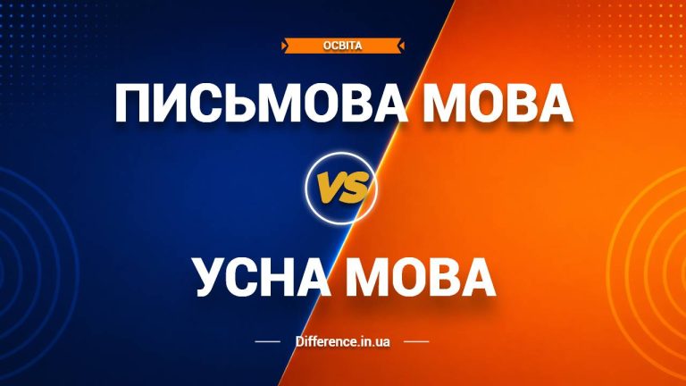 Різниця між письмовою та усною мовою