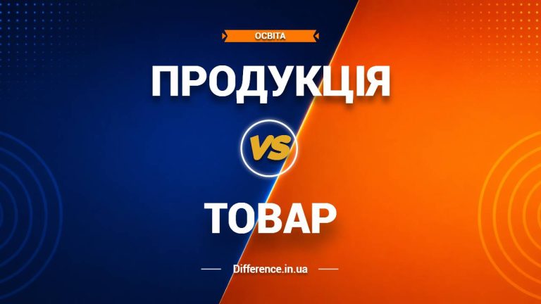 Різниця між продукцією та товаром