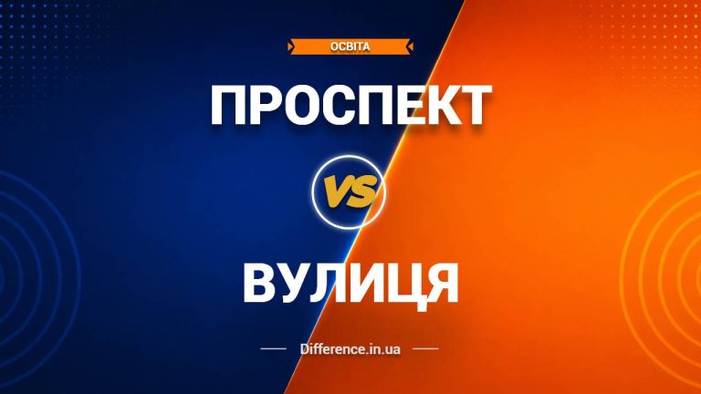 Різниця між проспектом і вулицею