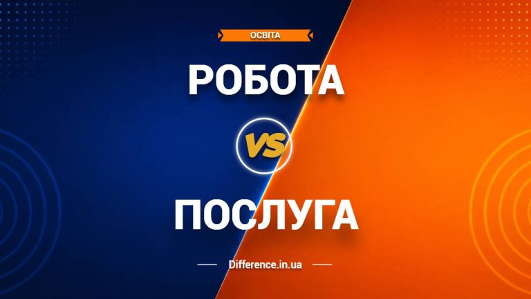 Різниця між роботою та послугою