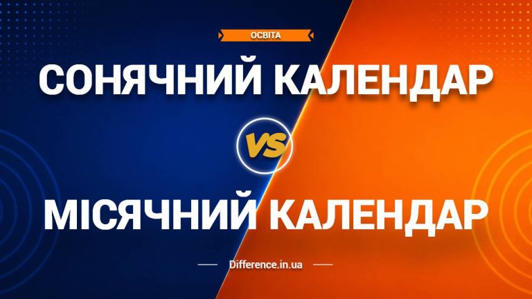 Різниця між сонячним і місячним календарем