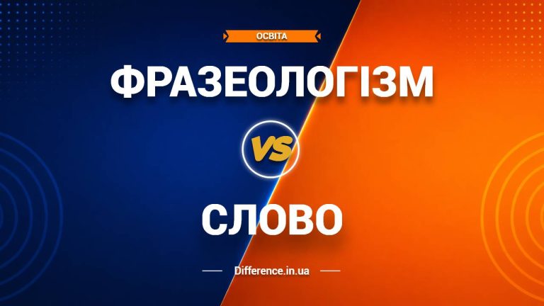 Різниця між фразеологізмом та словом