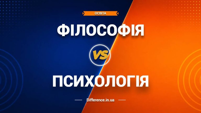 Різниця між філософією та психологією