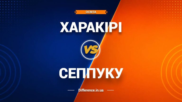 Різниця між харакірі та сеппуку