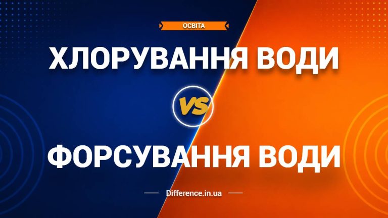 Різниця між хлоруванням та форсуванням води